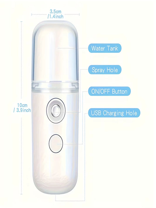 USB Mist Facial Sprayer Humidifier Rechargeable Nebulizer Face Steamer Moisturizing Beauty Instruments Face Skin Care Tools