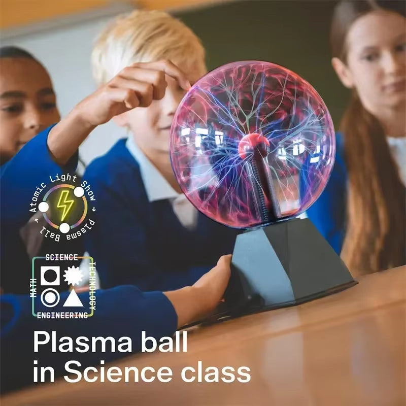 3/4/5/6/8In Magic Plasma Ball Lamp LED Night Light Touch Atmosphere Lights Christmas Party Bedroom Decor Kids Birthday Gift Toy