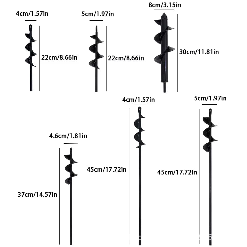 Ground Drill Bit - Detachable Spiral Rod - Garden Vegetable Loosening, Soil Planting, Seedling Transplanting Tools