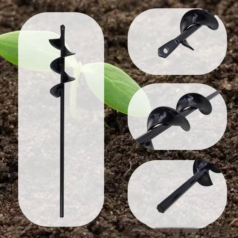 Ground Drill Bit - Detachable Spiral Rod - Garden Vegetable Loosening, Soil Planting, Seedling Transplanting Tools